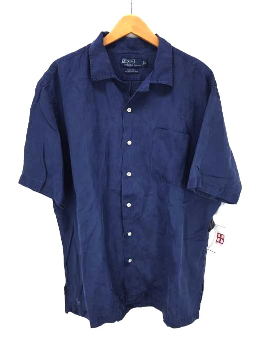 Polo by RALPH LAUREN（ポロバイラルフローレン） CALDWELL シルクリネン 裾ポニー オープンカラーシャツ メンズ トップス カジュアルシャツ