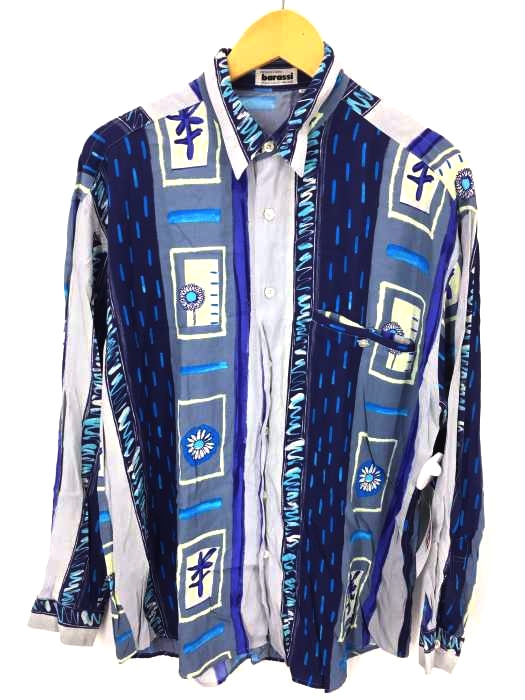 USED古着（ユーズドフルギ） barassi 総柄シャツ メンズ トップス カジュアルシャツ