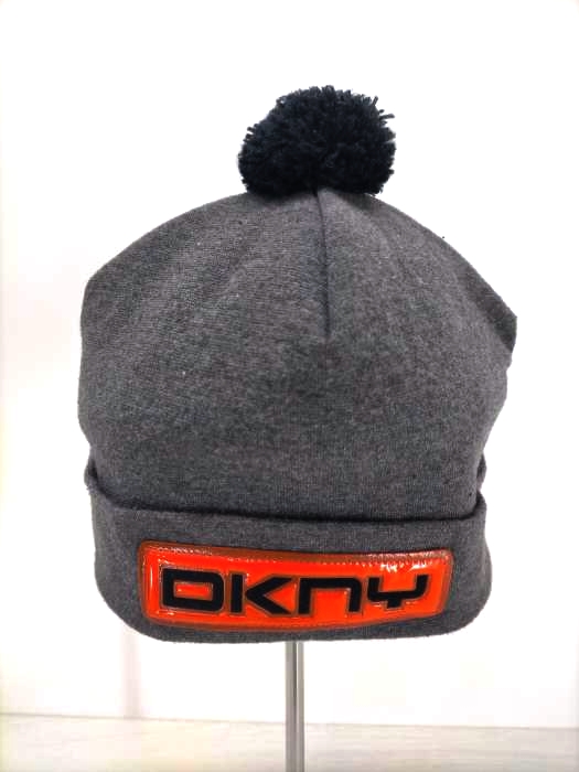 DKNY（ダナキャランニューヨーク） USA製 ラバーパッチロゴビーニー メンズ 帽子 ニット
