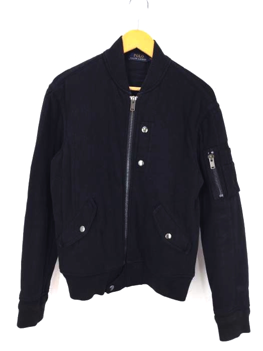 POLO RALPH LAUREN(ポロラルフローレン) TALON ZIP FLIGHT JACKETS スウェット地 MA1 TYPE K1 メンズ  S