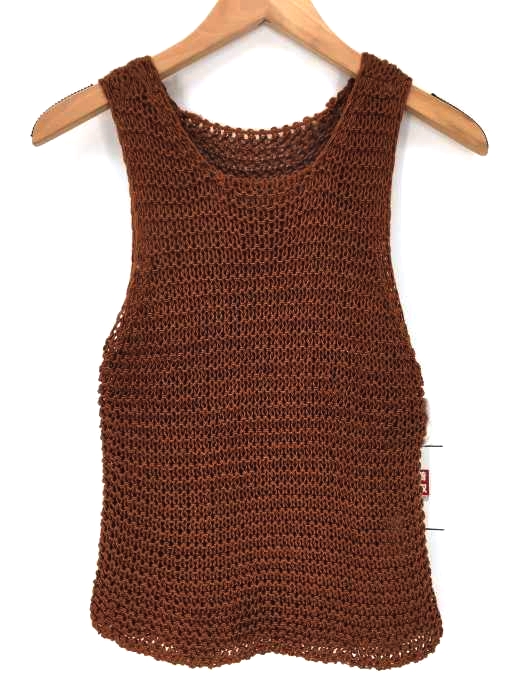 TODAYFUL（トゥデイフル） Mesh Knit Tanktop メッシュニットタンクトップ オールドブラウン レディース トップス ニット・セーター