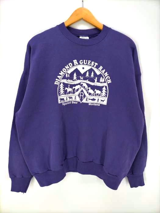 USED古着(ユーズドフルギ) USA製 Hanes ラバープリント クルーネックスウェット メンズ import：XL import：XL