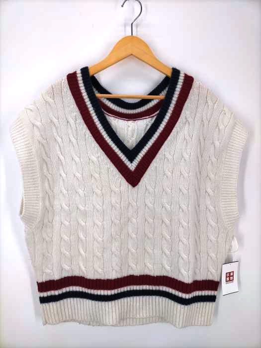 Ray BEAMS（レイビームス） 19AW オーバーサイズチルデンニットベスト レディース トップス ニット・セーター