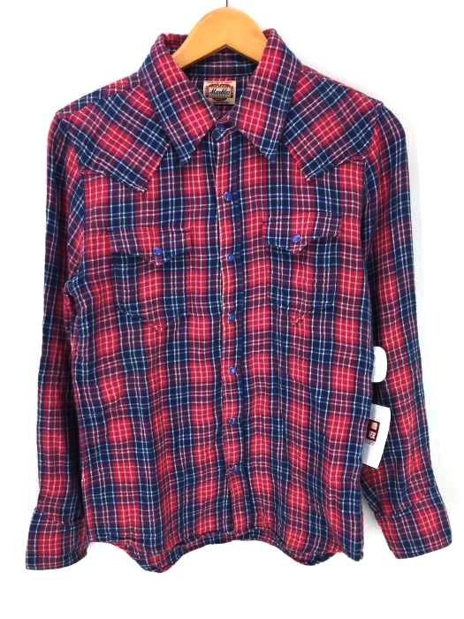 MARBLES(マーブルズ) DOUBLE GAUZE CHECK WESTERN SHIRTS ガーゼチェックウエスタンシャツ メンズ JPN：S JPN：S