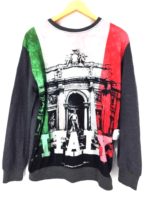 USED古着(ユーズドフルギ) TMK JEANS ITALY プリント切替 L/S TEE レディース import：XXL import：XXL