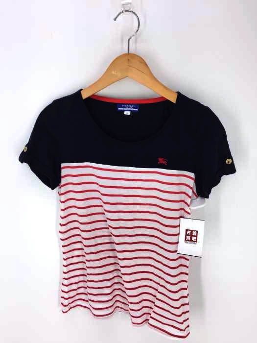BURBERRY LONDON BLUE LABEL(バーバリーロンドンブルーレーベル) ロゴ刺しゅう S/S ボートネックTシャツ レディース EUR：38 EUR：38
