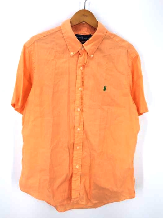 RALPH LAUREN(ラルフローレン) CUSTOM FIT  S/S リネン混 ボタンダウンシャツ メンズ import：XL import：XL