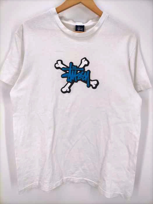 Stussy(ステューシー) USA製 紺タグ クロスボーン クルーネックTシャツ OLD STUSSY メンズ  import：M