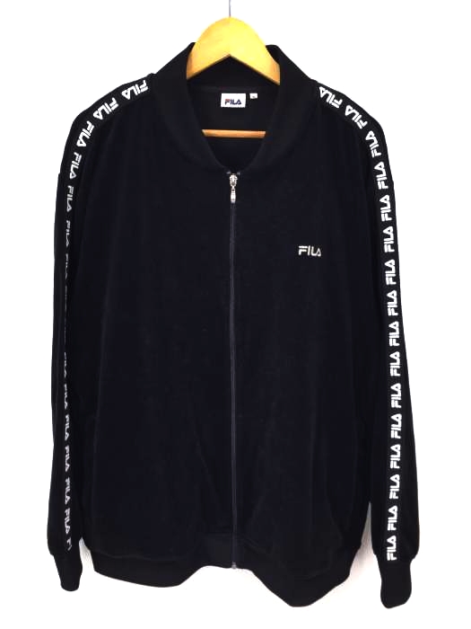 FILA（フィラ） ビッグサイズ ベロア サイドライン ジャージ メンズ トップス ジャージ