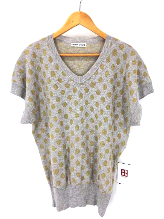 TSUMORI CHISATO(ツモリチサト) Vネック半袖ニット レディース トップス ニット・セーター