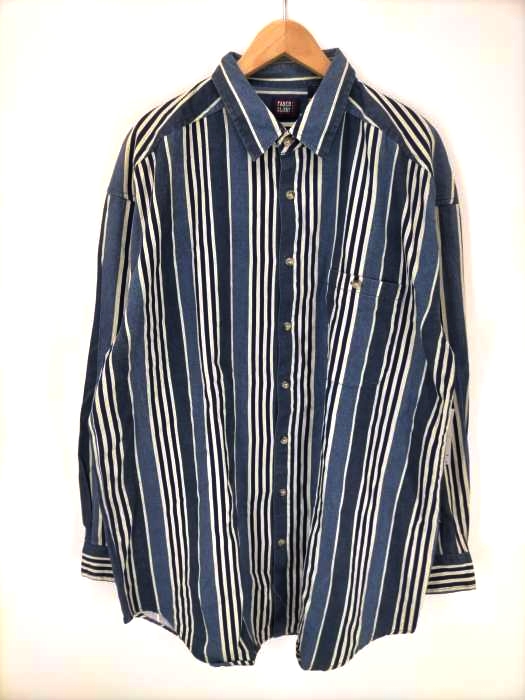 FADED GLORY(フェイデッドグローリー) ストライプビッグシルエットシャツ メンズ XLT