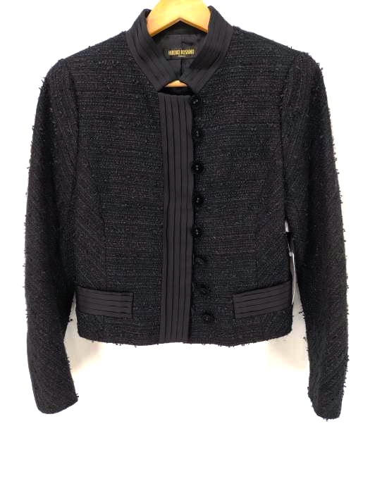 ヒロココシノ HIROKO KOSHINO PREMIER ツイードジャケット 肩パッド ボックスシルエット レディース JPN：40 JPN：40