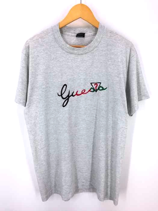 USED古着(ユーズドフルギ) USA製 best fruit of the loomボディ GUESS ゲス 刺繍 Tシャツ シングルステッチ メンズ トップス Tシャツ・カットソー