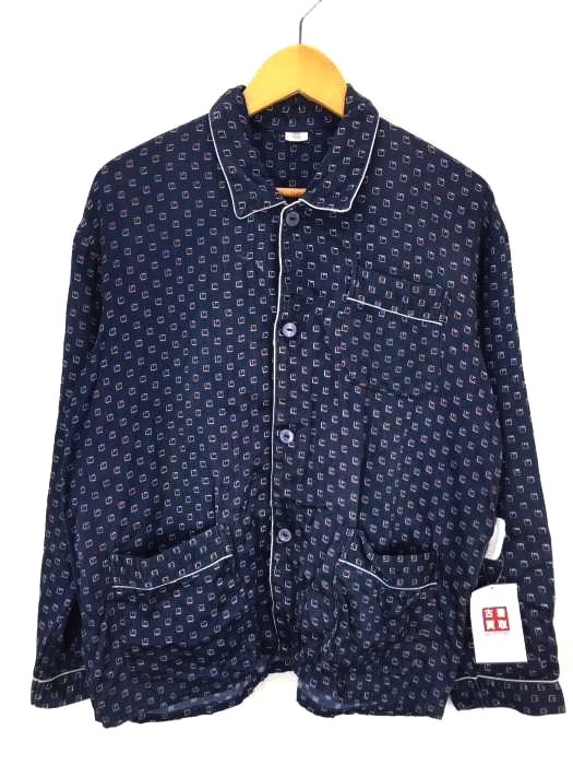 USED古着(ユーズドフルギ) ヴィンテージ ユニセックス レーヨン混コットン総柄 パジャマシャツ メンズ  3/120