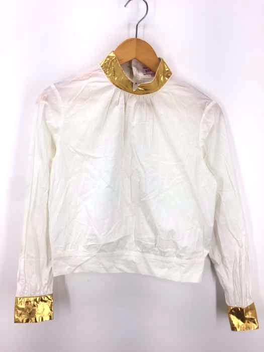 Vivienne Westwood RED LABEL(ヴィヴィアンウエストウッドレッドレーベル) クロップド丈バックボタンスタンドカラーシャツ レディース  JPN：2