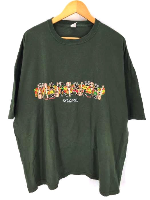 USED古着(ユーズドフルギ) ハワイ製 MAUI ダンス クルーネック Tシャツ メンズ  3XL