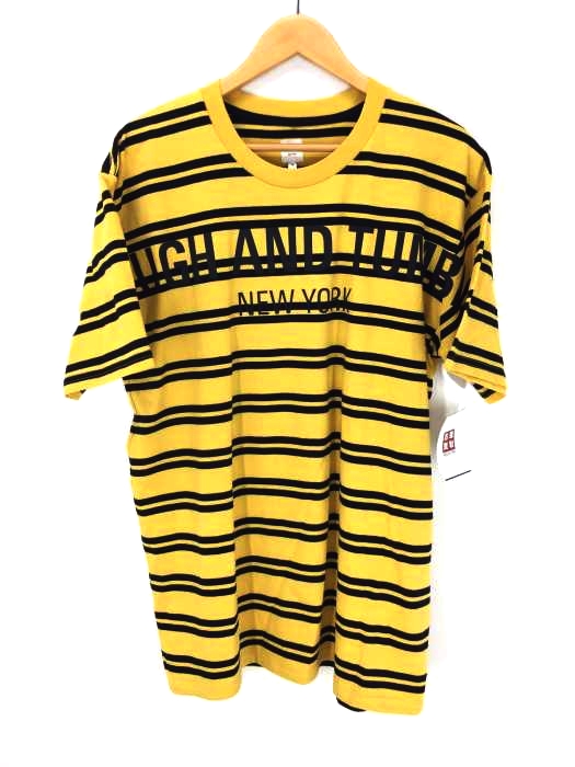 RANDT New York(アールアンドティー) USA製 ビッグシルエット ロゴプリント ボーダー クルーネック Tシャツ メンズ import:S import:S