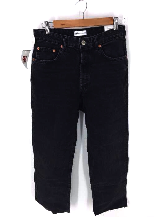 ZARA(ザラ) ストレートデニムパンツ HIRISE STRAIGHT LEG CROPPED ユニセックス メンズ EUR：42-44 EUR：4244