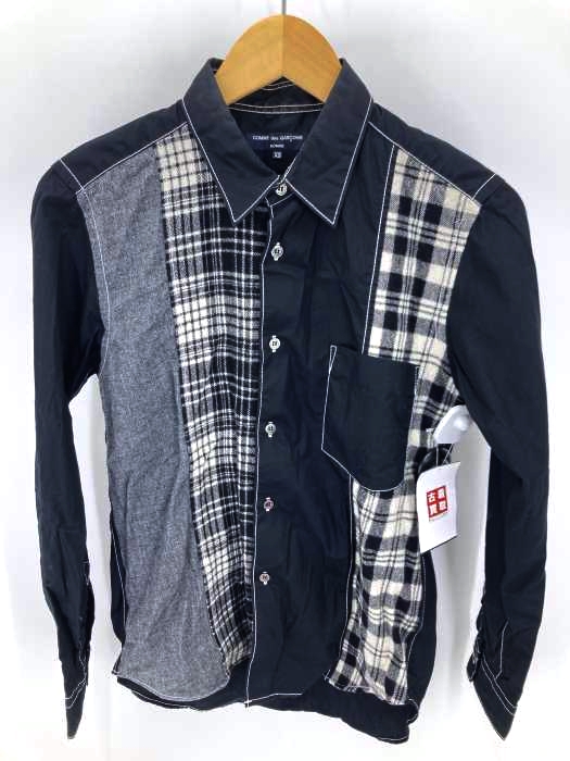 COMME des GARCONS HOMME(コムデギャルソンオム) AD2011 チェック柄 クレイジーパターン 長袖 シャツ メンズ JPN：XS JPN：XS