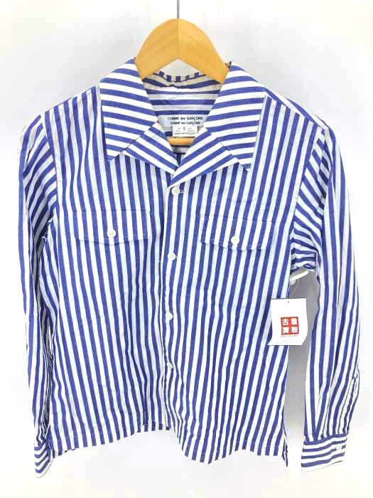 COMME des GARCONS COMME des GARCONS(コムデギャルソンコムデギャルソン) AD2014 ストライプ柄ボタンシャツ レディース JPN：S JPN：S