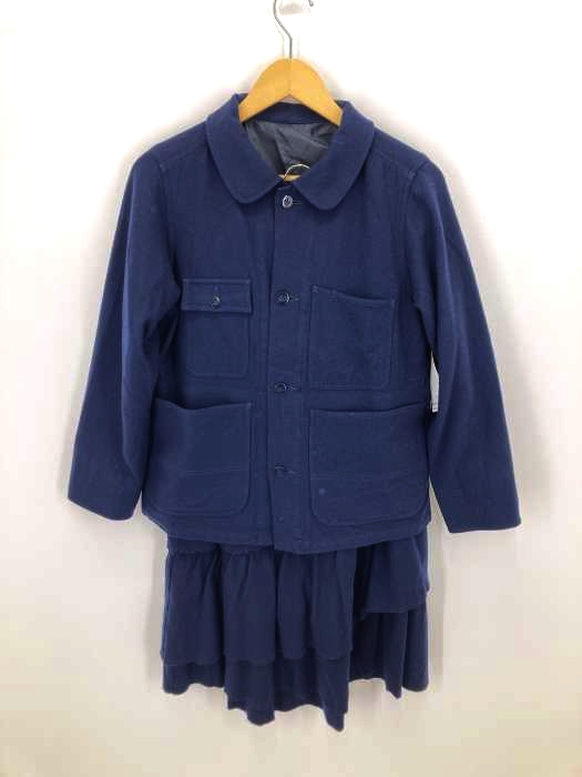 BEAMS BOY（ビームスボーイ） ウールサージエスカルゴスカート シャツジャケットセットアップ レディース セットアップ カジュアルセットアップ
