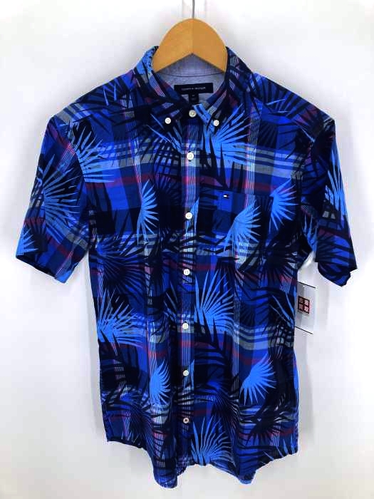 TOMMY HILFIGER(トミーヒルフィガー) CUSTOM FIT 総柄ボタンダウン半袖シャツ メンズ JPN：M JPN：M