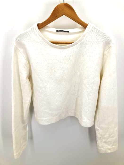 ZARA（ザラ） コットン クロップド ニットセーター レディース トップス ニット・セーター