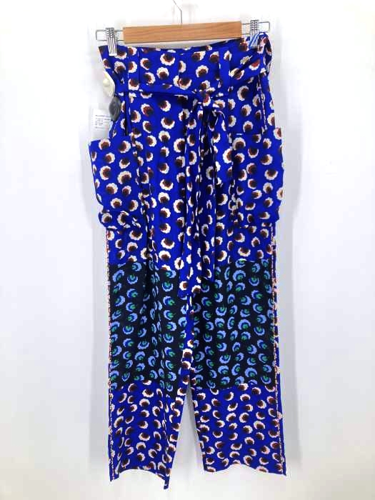 STELLA McCARTNEY(ステラマッカートニー) イタリア製 シルク 総柄 切替ベルテッドパンツ レディース JPN:34 JPN:34