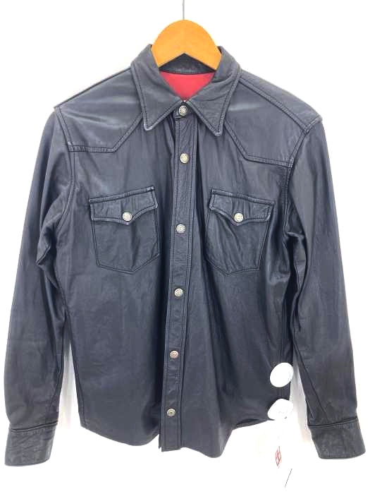 AERO LEATHER CLOTHING(エアロレザー) レザーウエスタンシャツ メンズ US：38 US：38