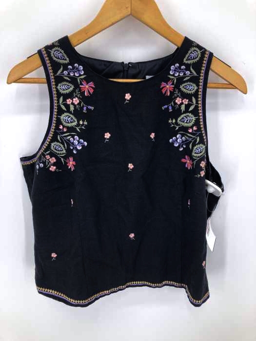 USED古着(ユーズドフルギ) ULTRA DRESS 花柄 Embroidery ベスト リネン混 レディース US：12 US：12