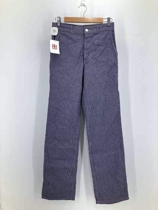 USED古着（ユーズドフルギ） 90s フレンチワーク ボタンフライ 格子柄スラックス メンズ パンツ スラックス